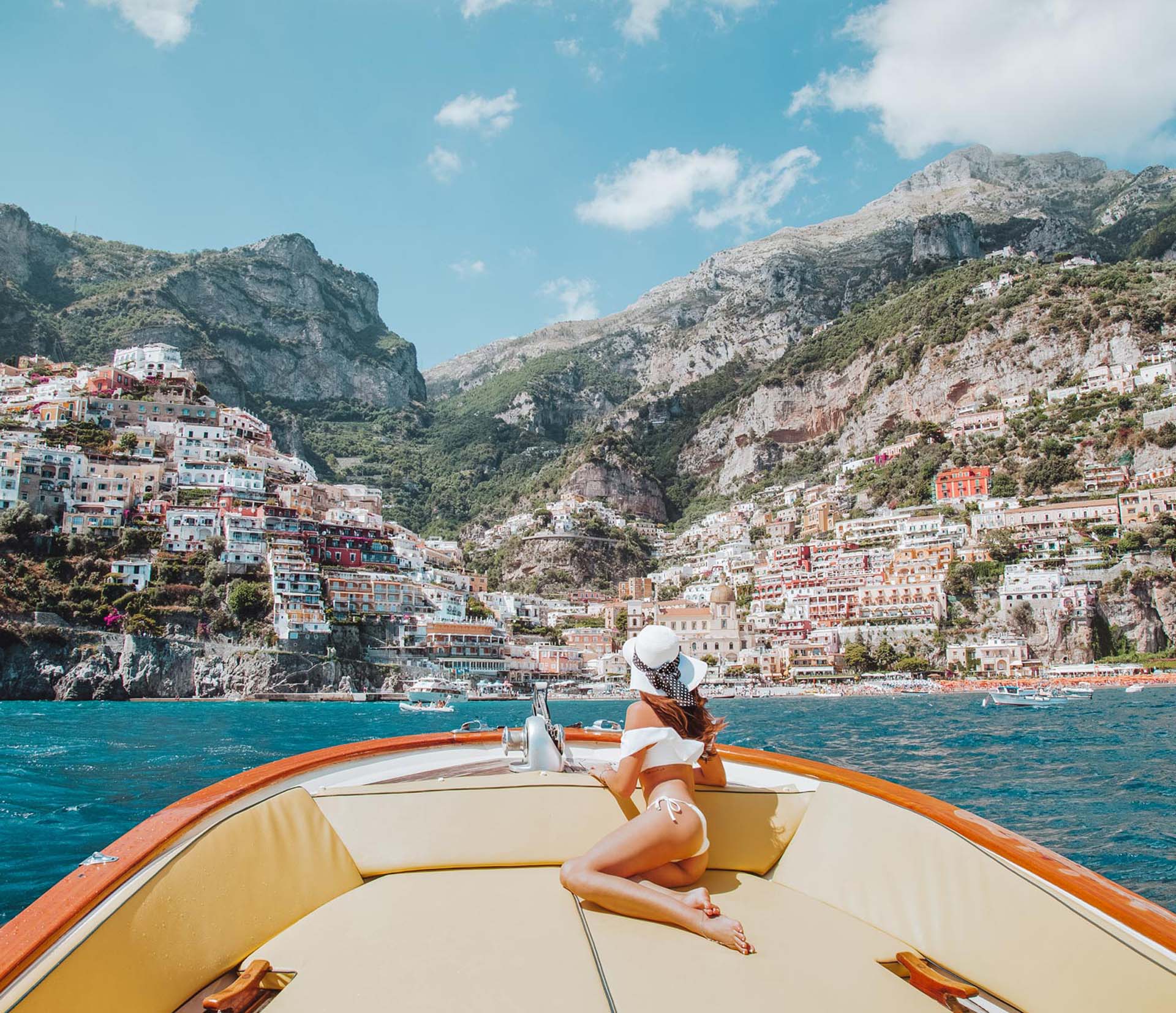 Positano by boat